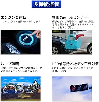 500万画素ドライブレコーダー Amazon.co.jp: ドライブレコーダー 4K 前後カメラ 500万画素 170